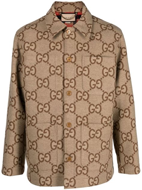 gucci gg pattern jacket|Gucci jacket farfetch.